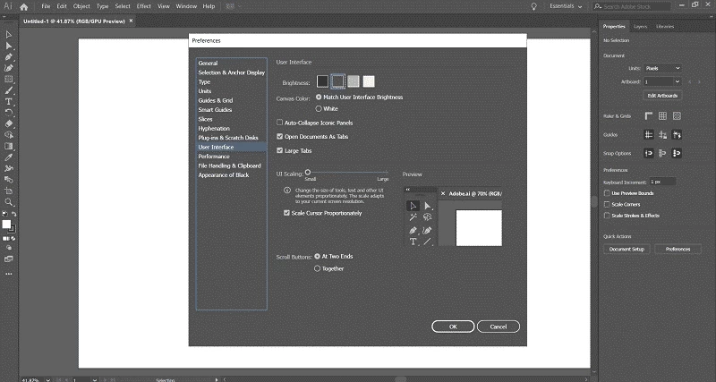 Adobe Illustrator — στιγμιότυπο οθόνης 1