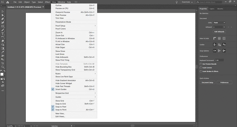 Adobe Illustrator — στιγμιότυπο οθόνης 3